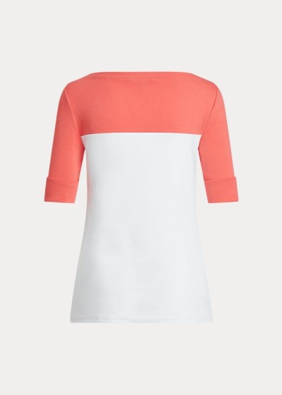 Top Ralph Lauren Two-Tone Boatneck Mulher 31082-YAGJ